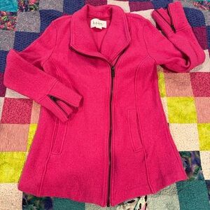 Nicole Miller Hot Pink Wool Blend Blazer Medium - NWOT